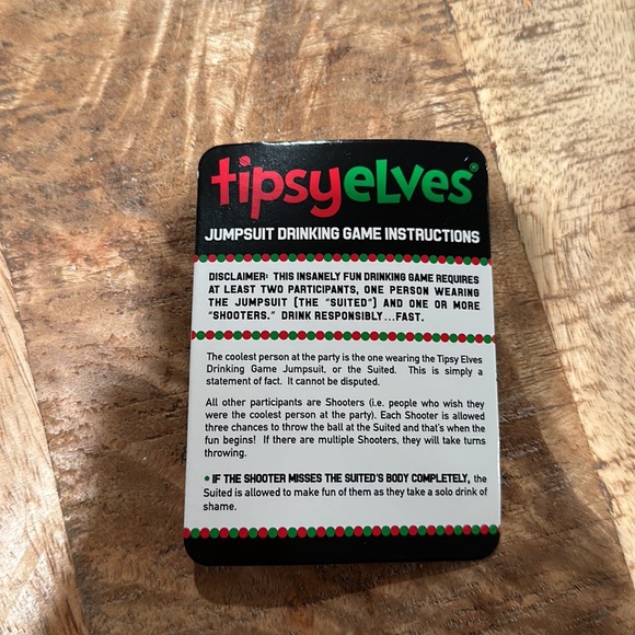 Tipsy Elves Men’s Drinking Game Jumpsuit - Picture 5 of 7